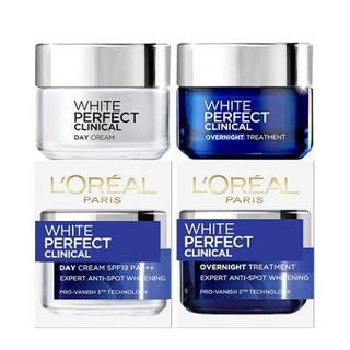 Bộ Kem Dưỡng Da Ngày Và Đêm L'Oreal Paris White Perfect Clinical 50ml