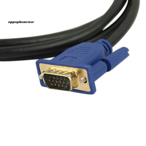 【OPHE】6Ft 1.8M VGA HDMI Gold Male To VGA HD-15 Male Cable 1080P HDMI-VGA M/M Wire