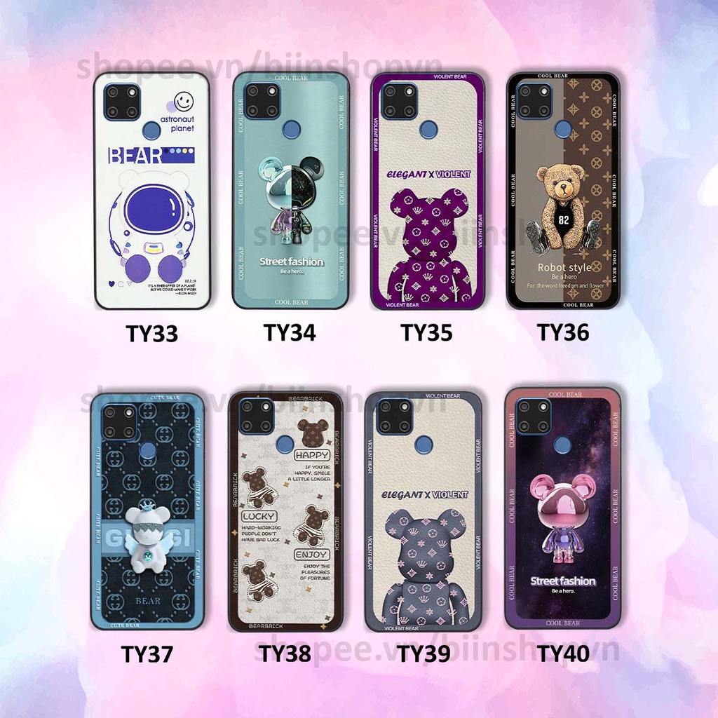 Ốp Realme C12 / C15 hình gấu bear brick đẹp độc lạ, thời trang, cá tính