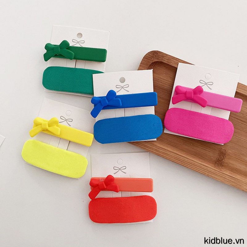Kẹp tóc màu kẹo đơn giản dành cho trẻ em
