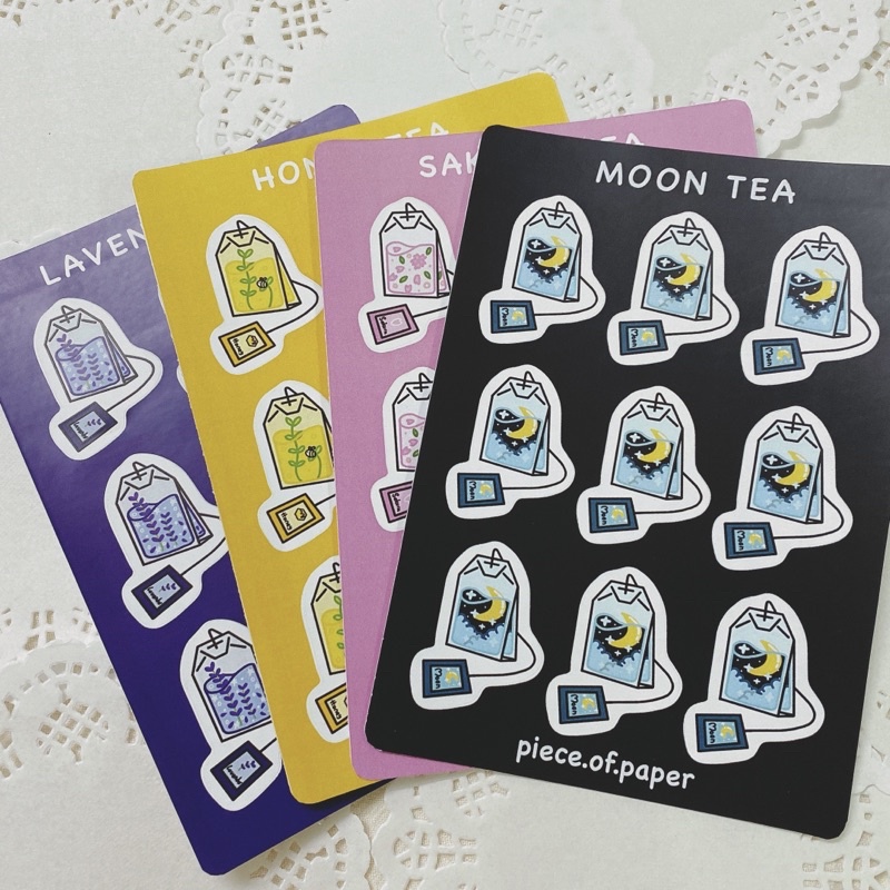 Tea bag stickers - sticker túi trà