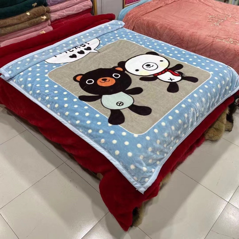chăn tuyết nỉ nhung mềm mịn dày dặn ấm áp ,chăn mền nỉ nhung cho bé đi học kt 1m5x2m