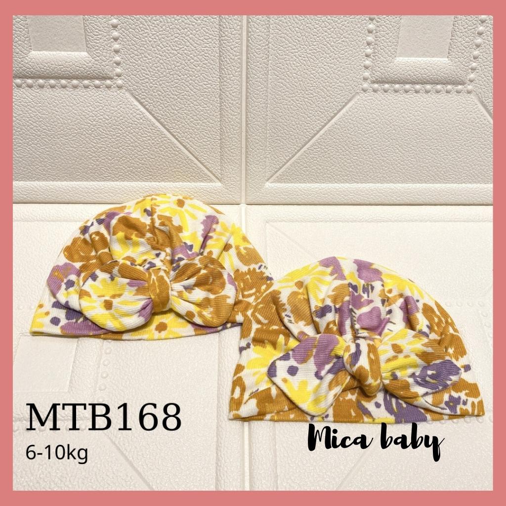 Mũ nón turban chất cotton co dãn họa tiết sắc màu xinh xắn cho bé gái MTB168 Mica baby