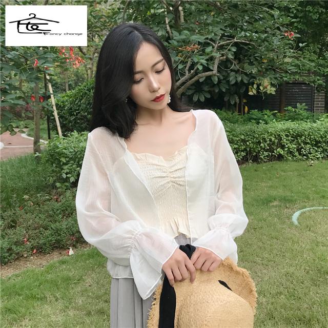 Hàng Có Sẵn Bán Chạy~Áo Khoác Cardigan Bằng Lụa Lạnh Mỏng Phong Cách Phương Tây Thời Trang Mùa Hè Dễ Phối Đồ Cho Nữ