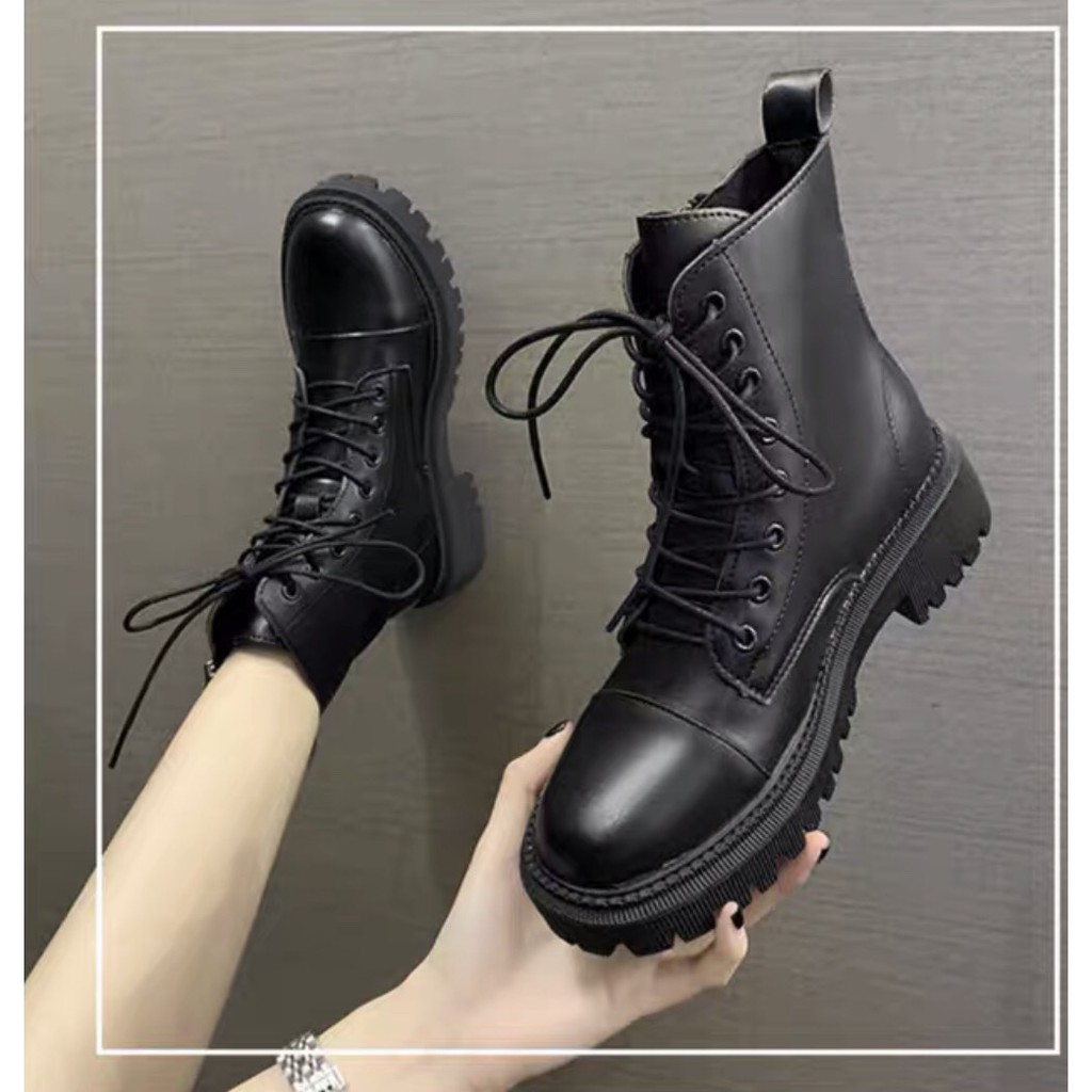 Boot dây đen cổ cao | BigBuy360 - bigbuy360.vn