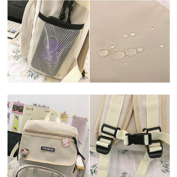 Balo đi học YHAOBAGS nam nữ du lịch thời trang, Balo nữ đẹp cao cấp unisex đựng vừa laptop hàn quốc MS08