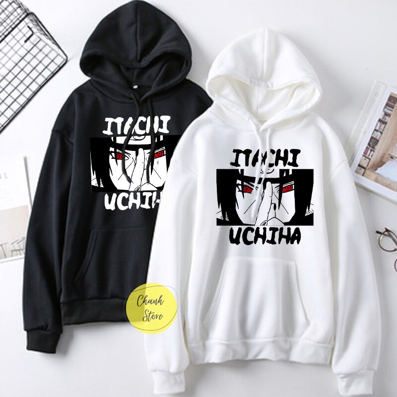 Áo Hoodie Unisex Dáng Rộng Unchiha Itachi Manga Naruto