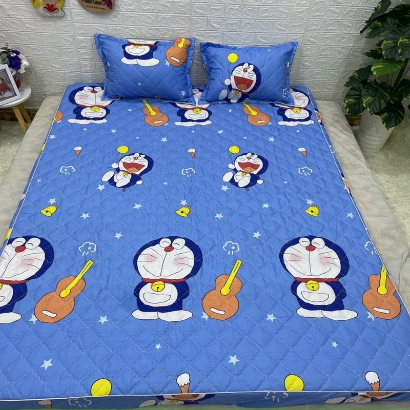 Set Ga chun Trần bông kèm 2 vỏ gối nằm cotton poly