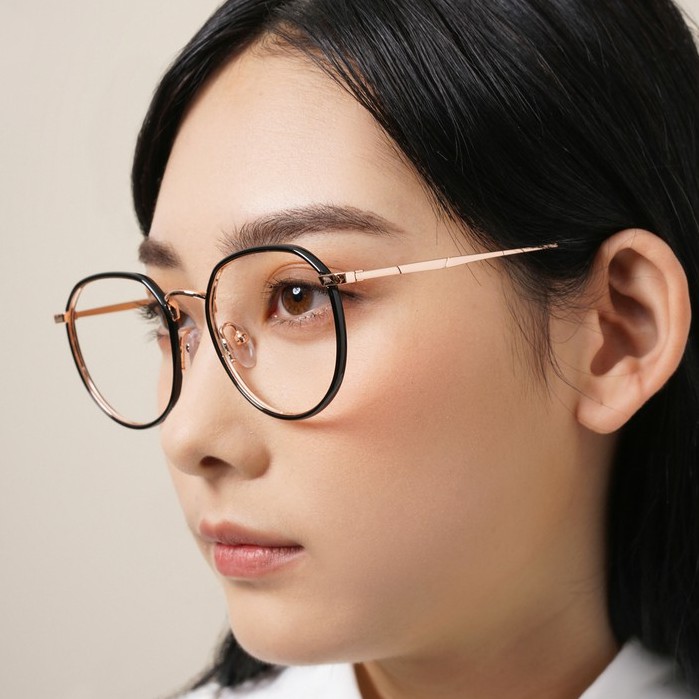 Kính thời trang nữ LILYEYEWEAR mắt tròn to không độ thanh mảnh nhiều màu 9137