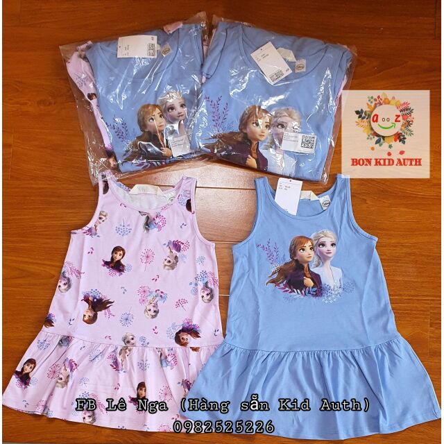 Set 2 váy săn sale HM UK/ US sz 2-4y, 4-6y, 6-8y (LƯU Ý MẪU TÍM&amp; TRẮNG KO TAG GIẤY)