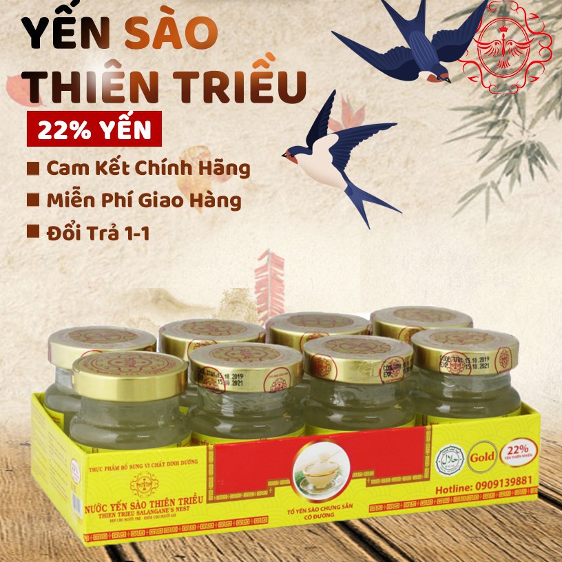 Yến Sào Thiên Triều 12% yến tươi nguyên chất Lốc 8 lọ x 70ml