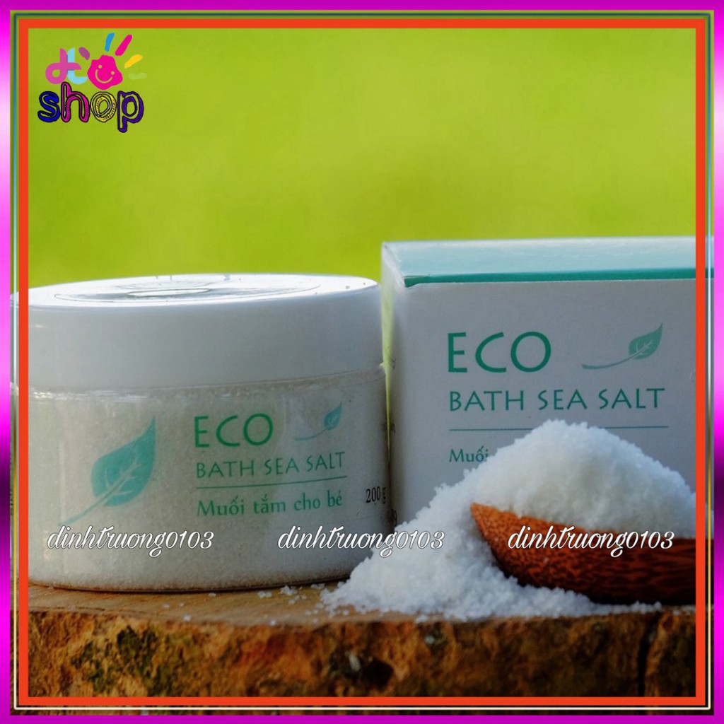 Muối tắm THẢO DƯỢC ECO - 200G/HŨ + Tắm hết rôm sảy mề đay, hết mẩn ngứa, an toàn cho bé