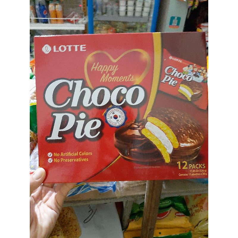Bánh Chocopie lotte đủ vị hộp 12 cái 336g