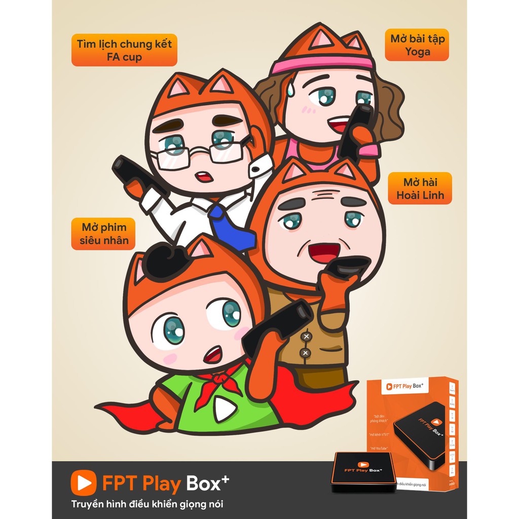 FPT Play Box+ 2020 (Model 550) Bản 2GB Phiên Bản Android TV 10 - Hàng Chính Hãng