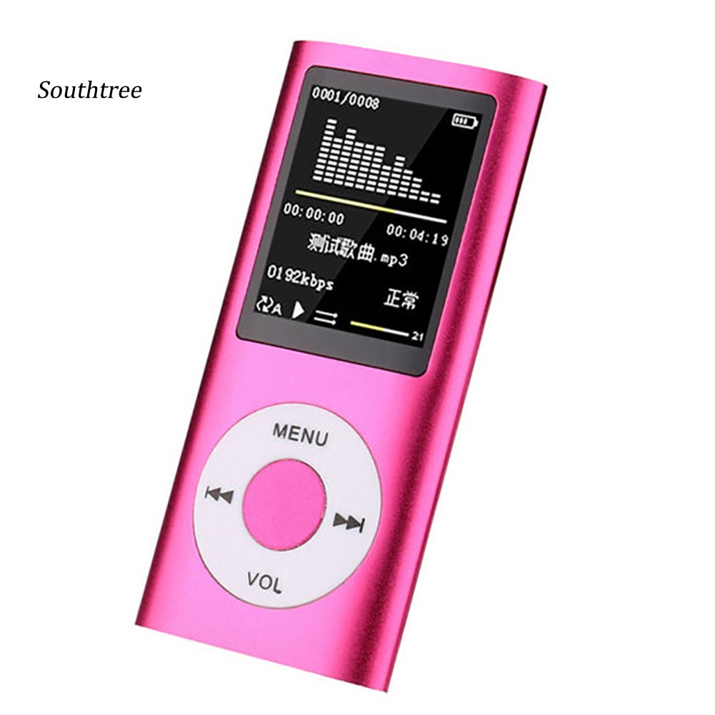 Máy nghe nhạc MP4 màn hình màu 1.8inch kiêm radio FM hỗ trợ thẻ TF/thẻ kỹ thuật số an ninh mini