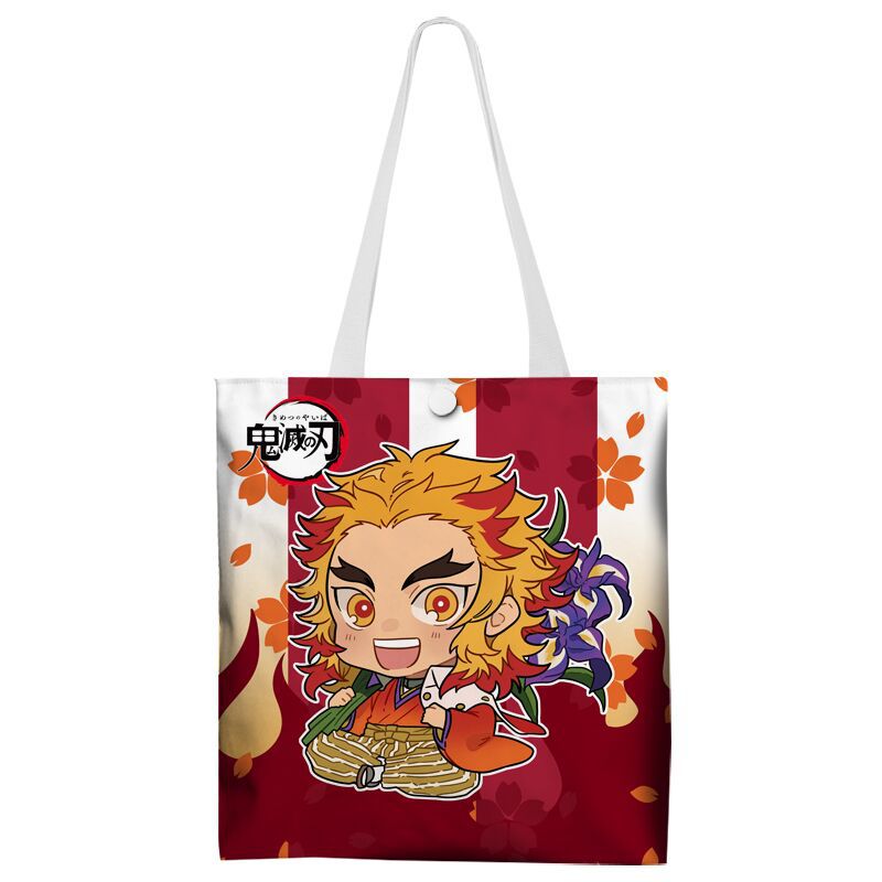Túi Xách Tote In Hình Anime Demon Slayer Kochou Shinobu Rengoku Kyoujurou Tokitou Muichirou