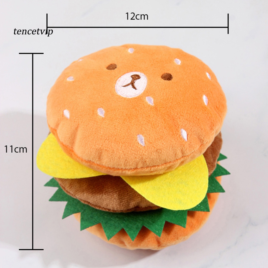 Đồ Chơi Hình Bánh Hamburger Phát Ra Âm Thanh Vui Nhộn Cho Thú Cưng