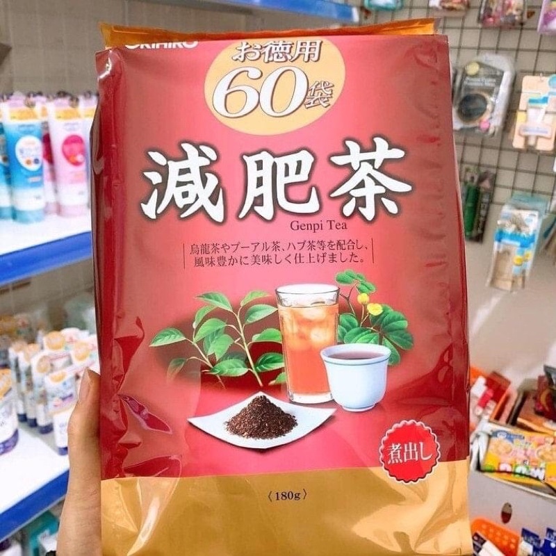 Trà giảm mỡ bụng Genpi Tea Orihiro Nhật Bản - Túi 60 gói