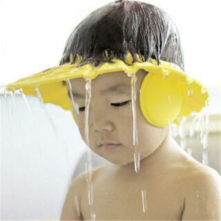 combo 2 cái nón tắm gội đầu chắn nước có vành che tai cho bé