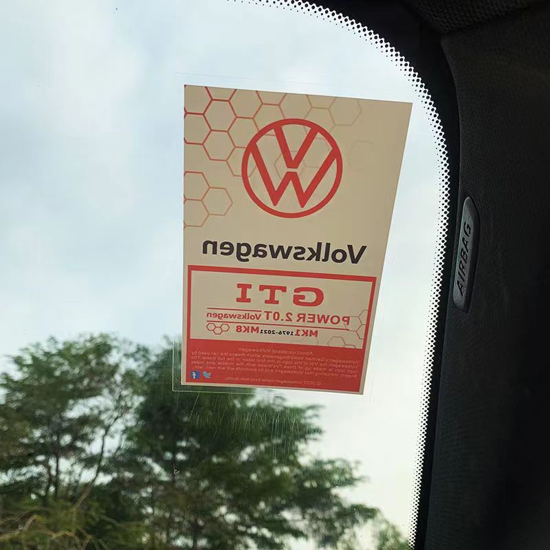 Miếng Dán Tĩnh Điện Trang Trí Kính Chắn Gió Xe Hơi Volkswagen Polo Jetta Vento Beetle Golf Mk6 Golf Passat Polo Sedan CC Scirocco Mk7 Tiguan