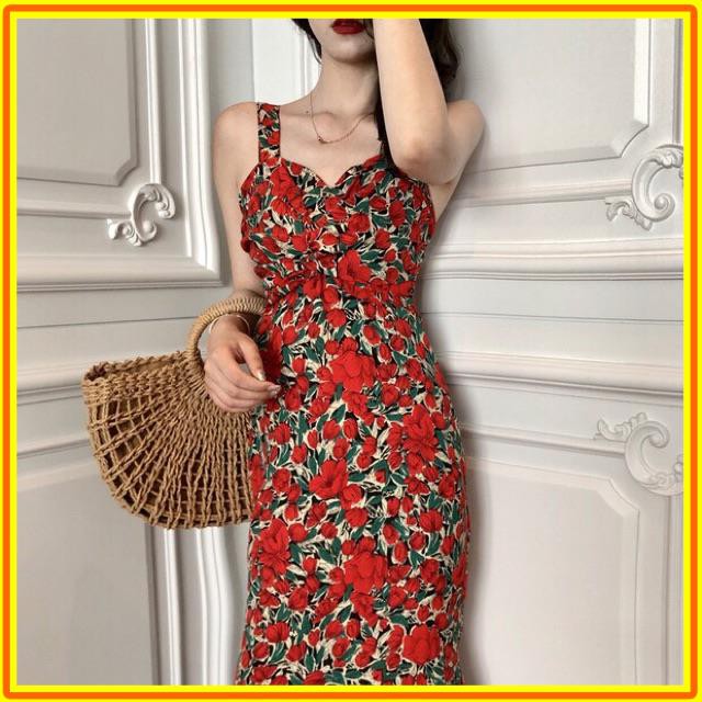 Đầm hoa dáng dài