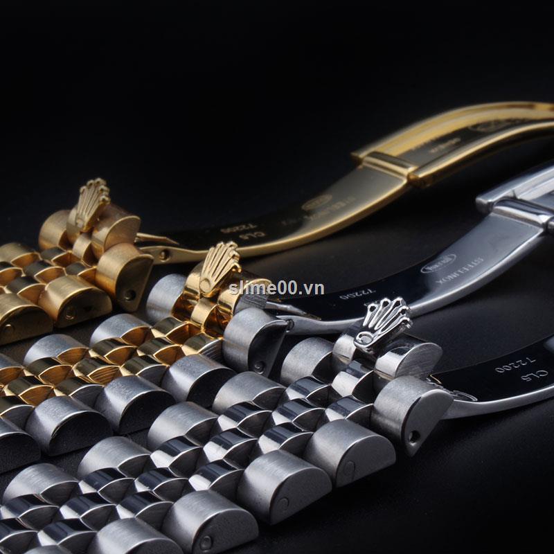ROLEX Dây đeo đồng hồ bằng thép không gỉ 13 17 20mm cho nam nữ
