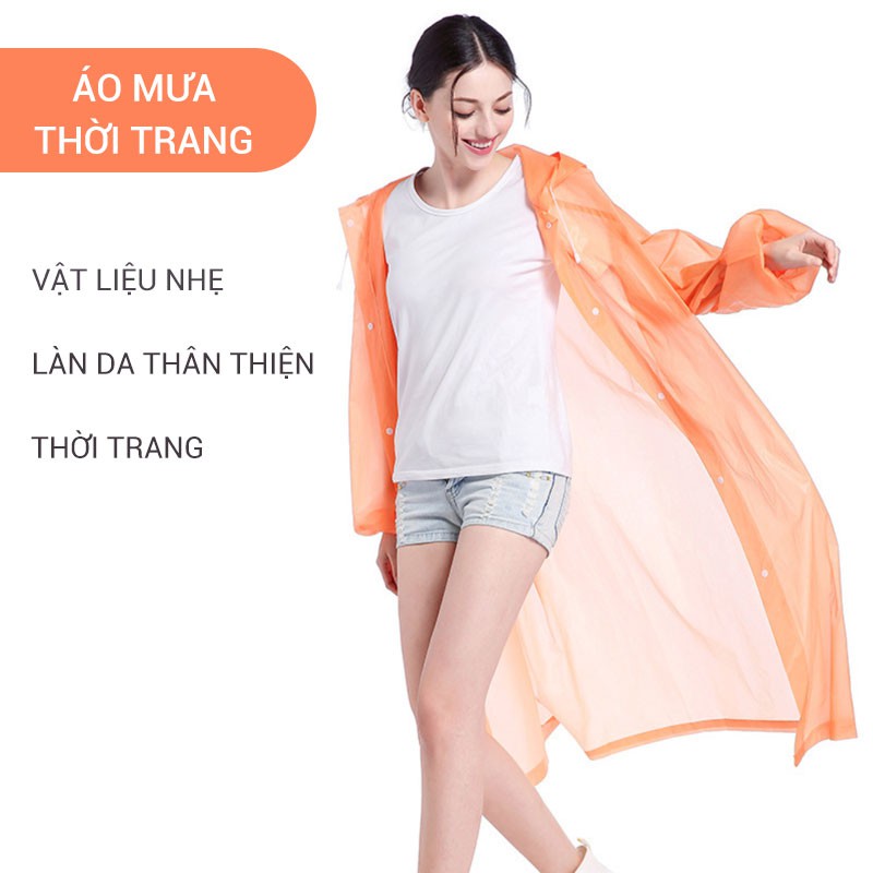 [HÀNG CÓ SẴN] Áo mưa kiểu áo khoác PEVA EVA mang theo đi du lịch