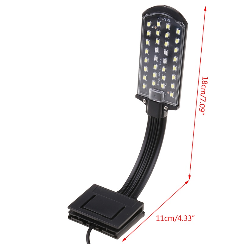 Đèn LED 32 Bóng 5W Ánh Sáng Trắng Và Xanh Dương Dạng Kẹp Chuyên Dụng Cho Bể Cá