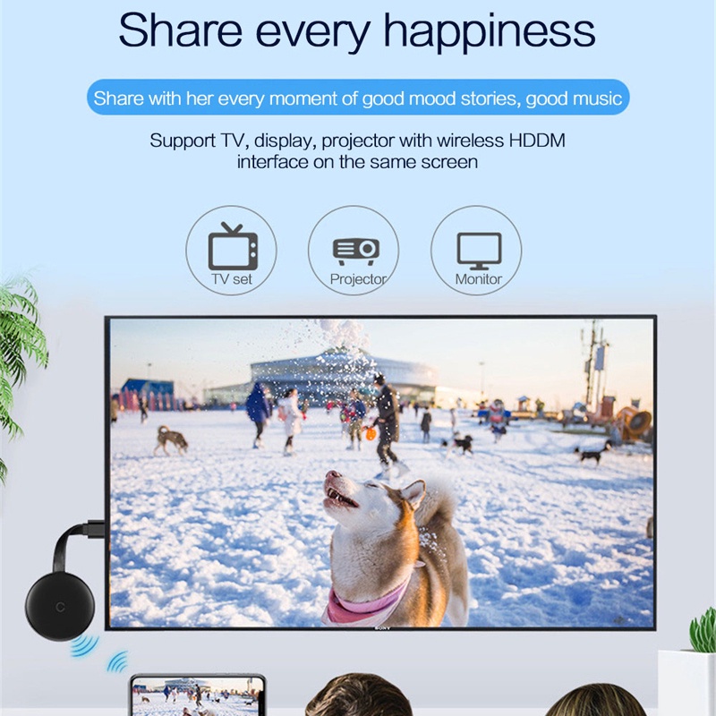 Bộ Chuyển Đổi HDMI 5G / 2.4G WiFi 1080P HDTV G12 TV Stick Cho Điện Thoại / Tablet / PC Sang HDTV / Show / Live TV / Airplay / Miracast / DLNA