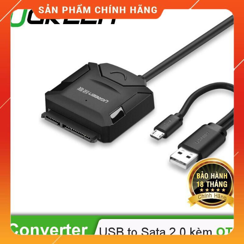 [Mã 154ELSALE2 giảm 7% đơn 300K] USB 2.0 sang Sata 2.0 tích hợp OTG, 2,5 và 3,5 UGREEN 20216 dailyphukien