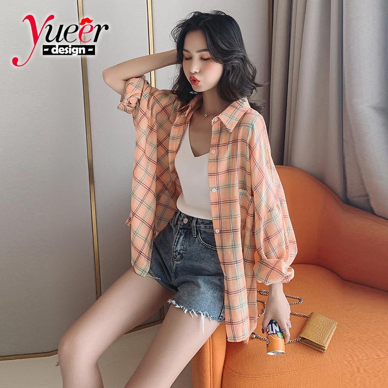 Áo sơ mi tay dài kẻ sọc ca rô size S-XL | BigBuy360 - bigbuy360.vn