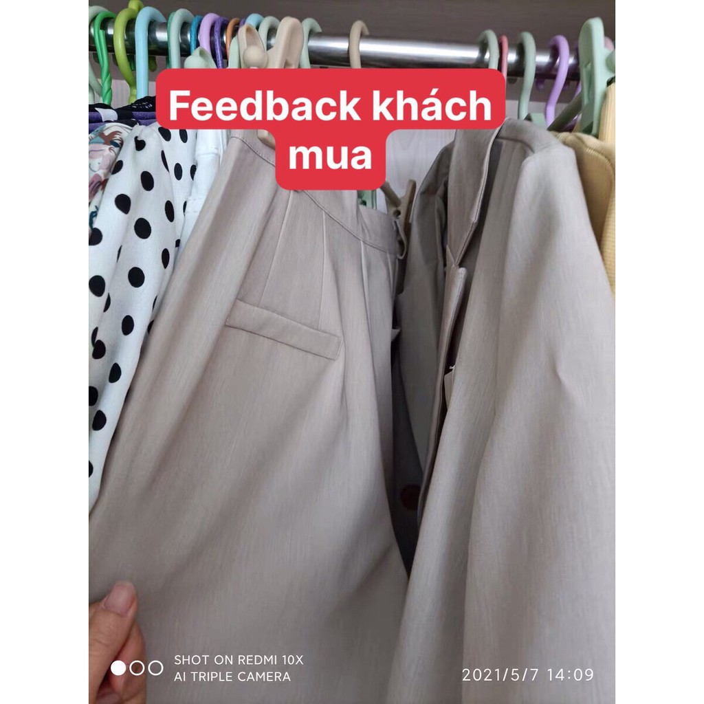 Set vest nữ thiết kế hàng Quảng Châu - Set vest croptop phối quần lửng thời trang chuẩn form | BigBuy360 - bigbuy360.vn