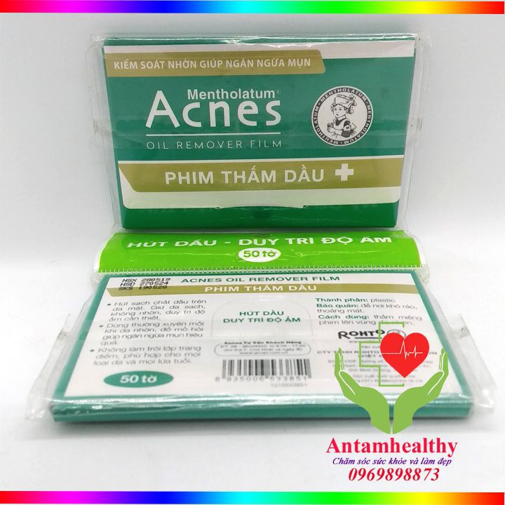 Phim Thấm Dầu Mentholatum Acnes Oil Remover - Gói 50 tờ