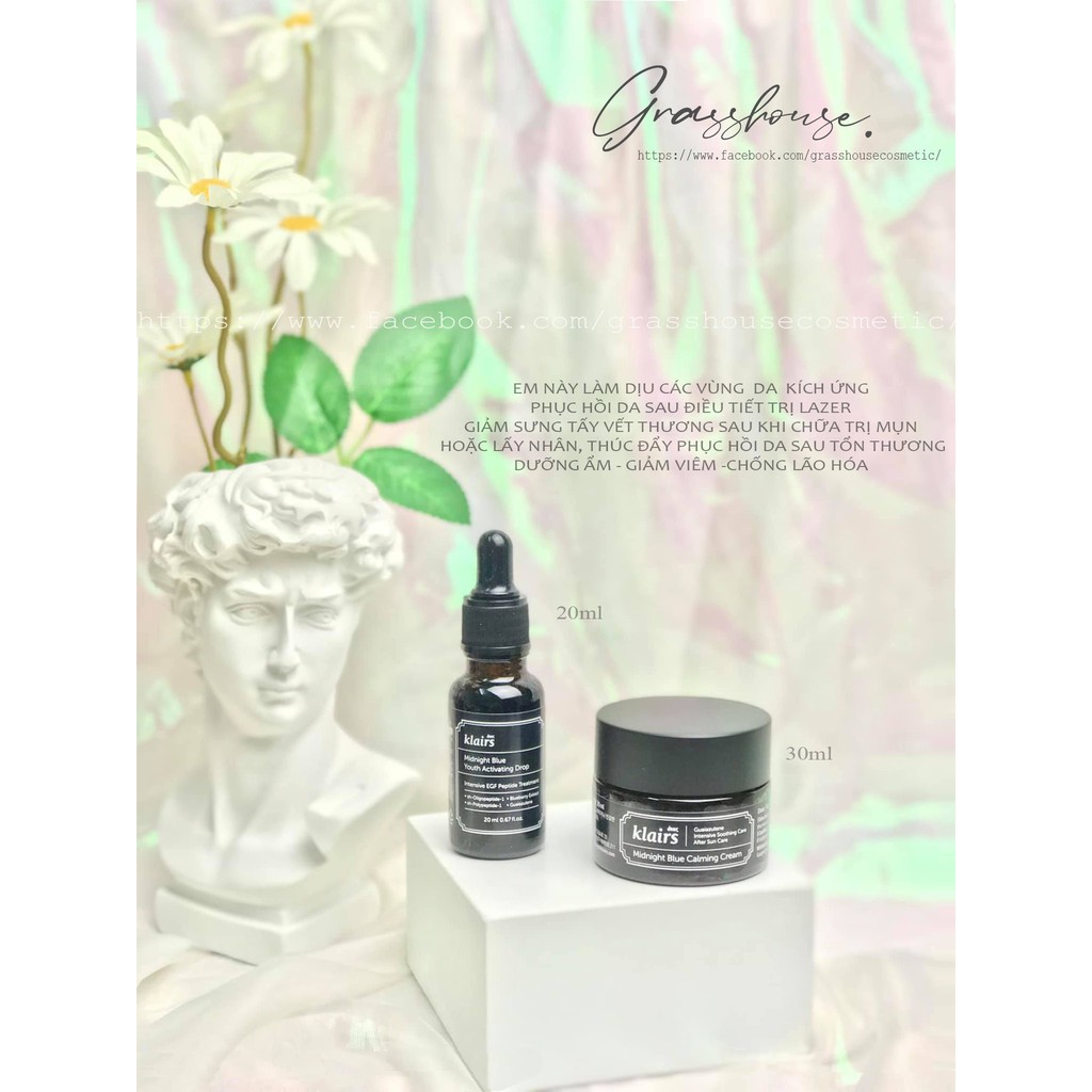 TRỌN BỘ KEM DƯỠNG KLAIRS MIDNIGHT BLUE
