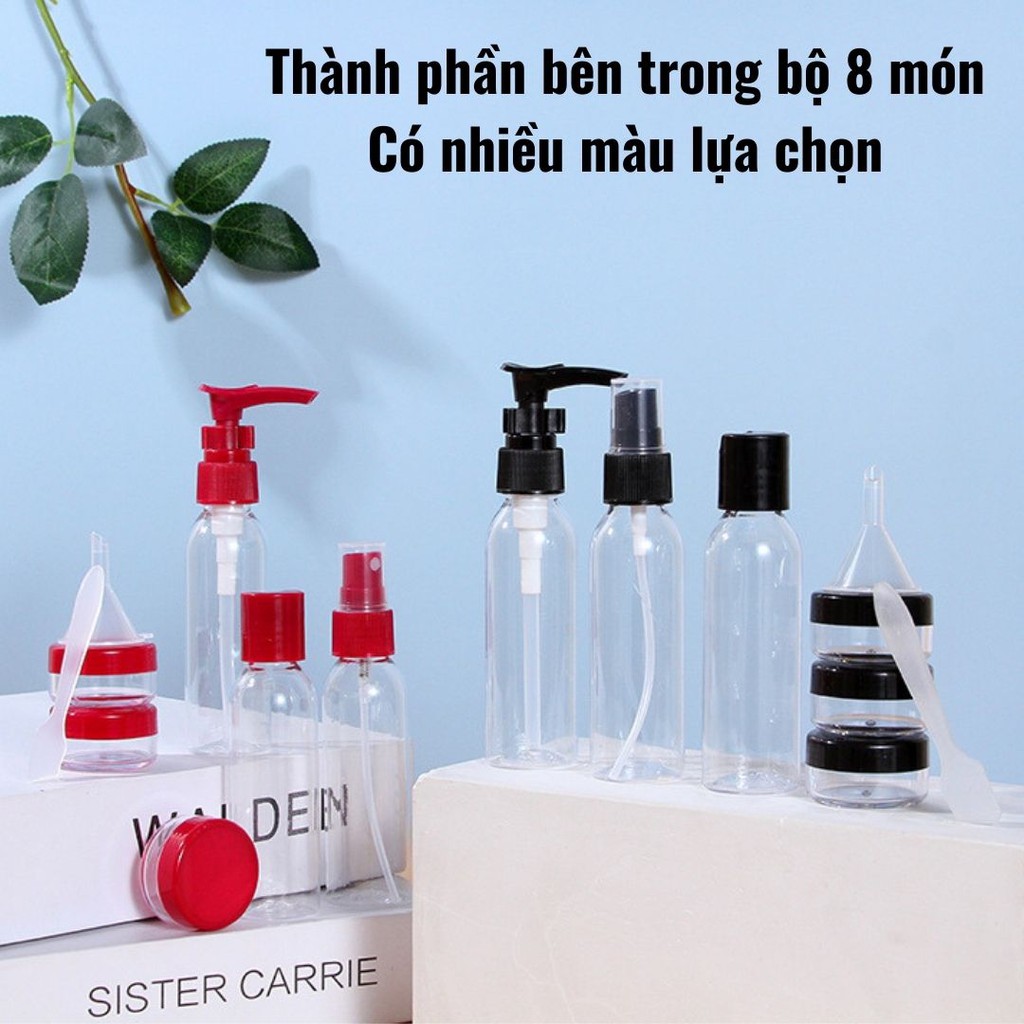 Bộ chiết mỹ phẩm 7 món để trong túi nhựa chắc chắn