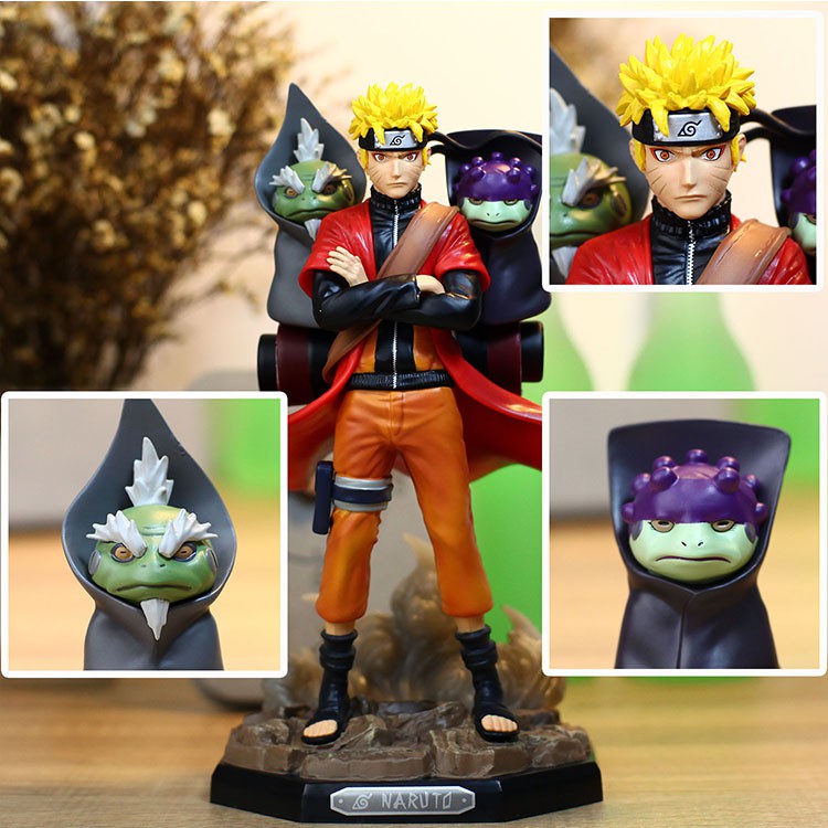Mô hình Naruto trang thái tiên nhân fairy mode 2 cóc trên vai