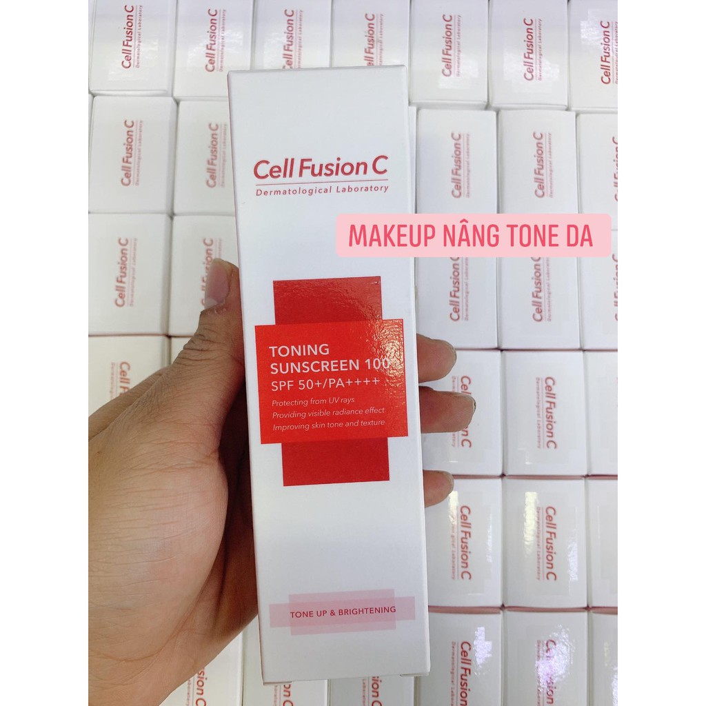 KEM CHỐNG NẮNG CELL FUSION C TONING SUNSCREEN 100 SPF50+/PA++++ Tone Up & Brightening