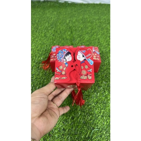 Combo 10 cái_hộp phu thê Uyên ương, hộp đựng mức,kẹo