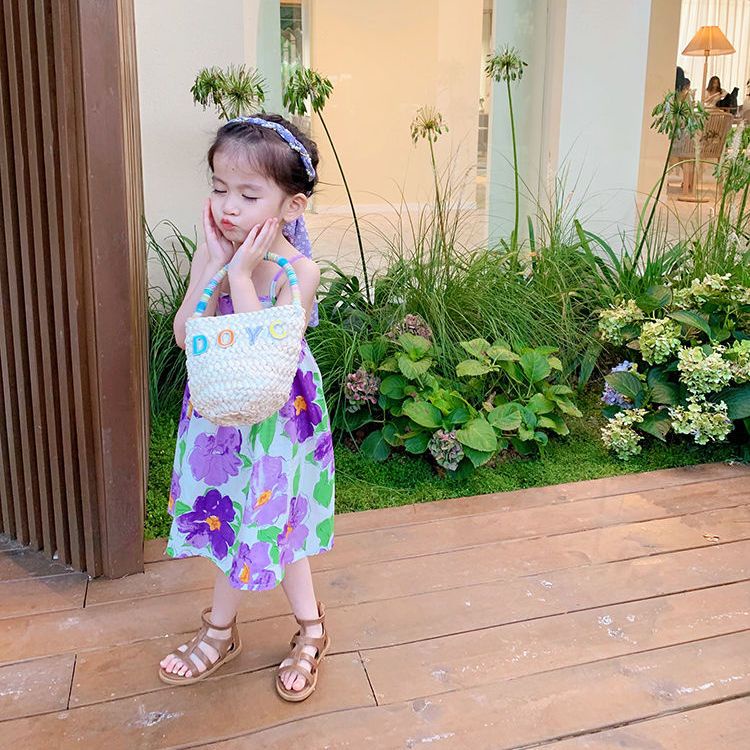 Váy Cô Gái Sling Mỏng Không Tay Công Chúa