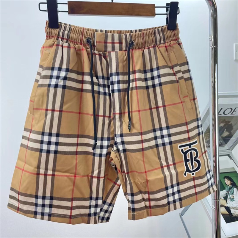 Quần Sọt Đi Biển Burberry Hoạ Tiết In Phong Cách Cổ Điển