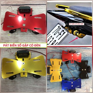 Pát biển số gập đút gầm Exx 155 - 150 có đèn soi biên loại dày chống rung lắc hàng cao câp