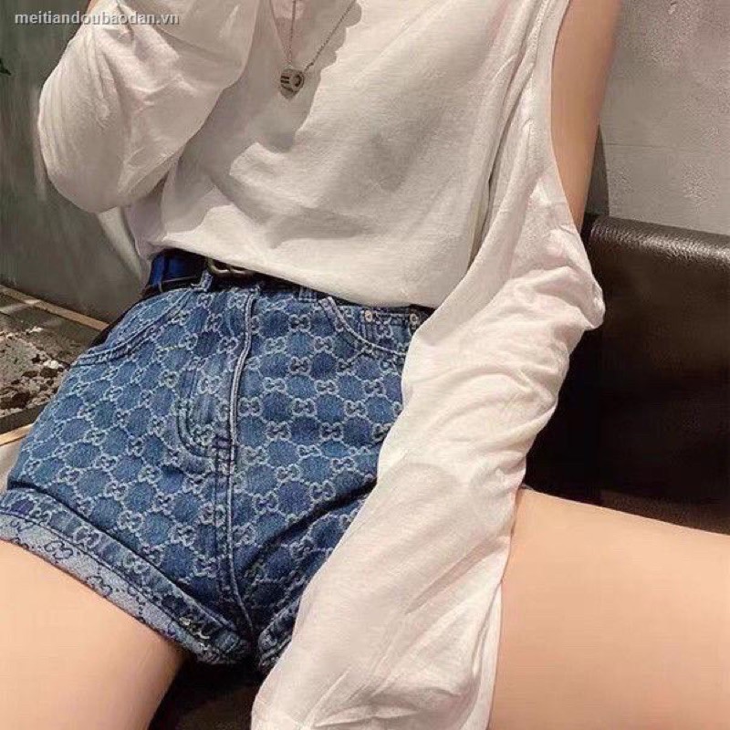 QNU69 - QUẦN SOOC JEANS XANH NỮ GC