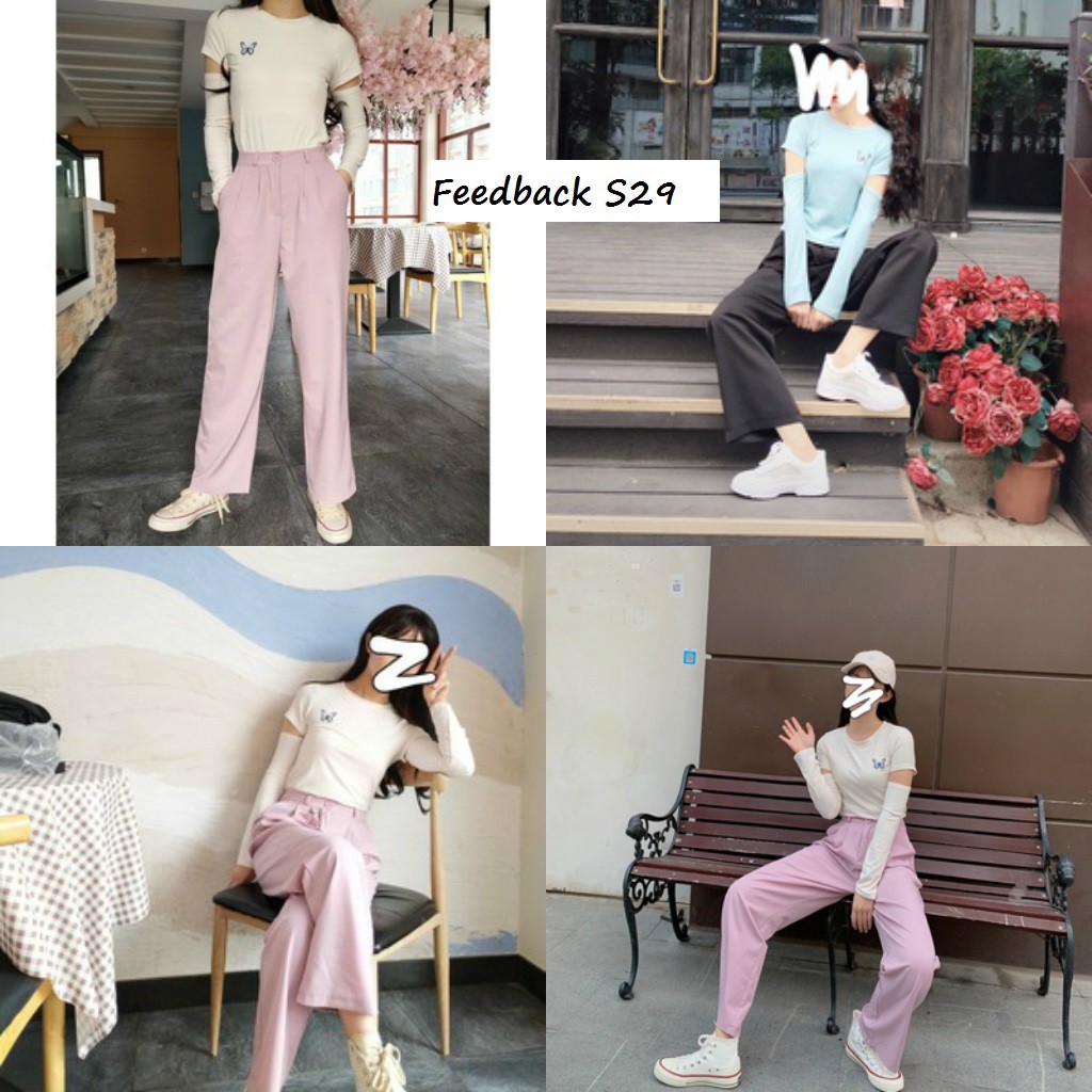 SÉT Áo thun + Quần tây  (S29) – Hàng có sẵn Hồng size S