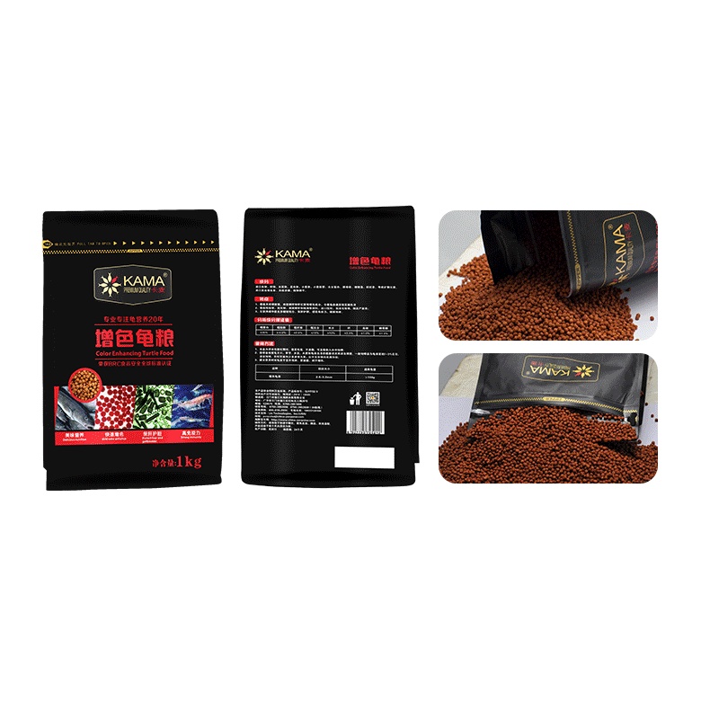 Đồ ăn cho rùa, cám kama gói 1kg, cám rùa bổ sung đạm, thức ăn dinh dưỡng cho rùa nước