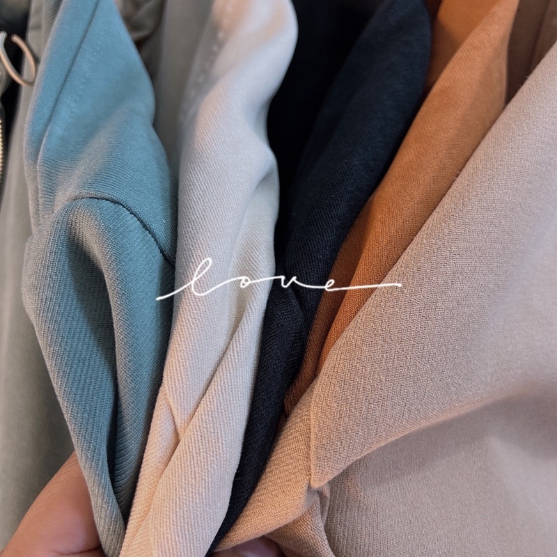 Áo Khoác Nữ Trơn 2 Lớp Dáng Ngắn Vừa Vặn_Tay Cánh Dơi Phồng Unisex_Chất Bố Nhung Mịn Nhập Lớp Lót Vải Dù Xịn Mát_AKDL07