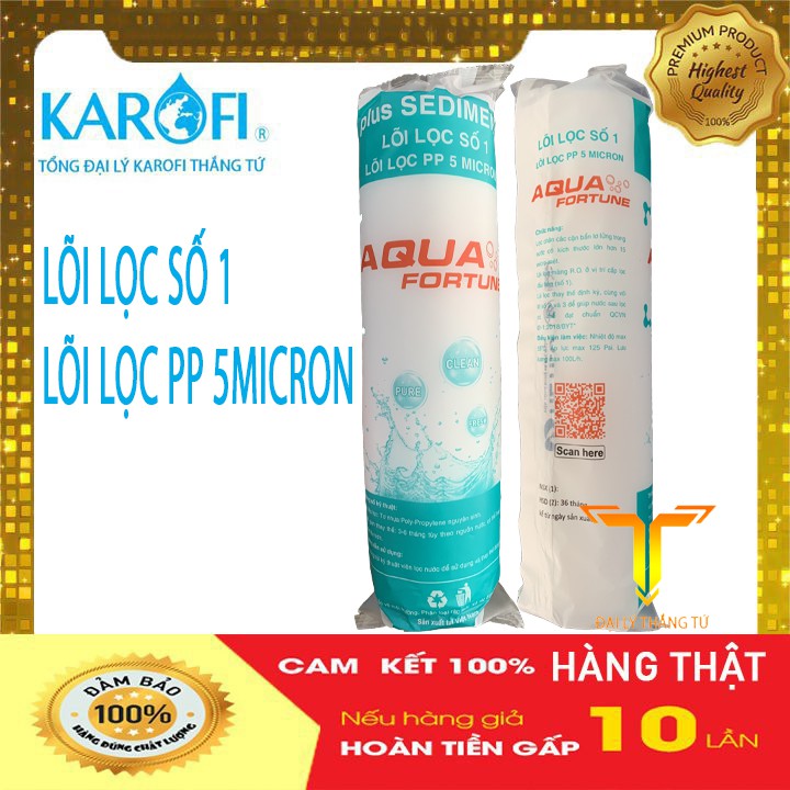 Combo lõi lọc thô 123 AQUA fortune, HÀNG LOẠI 1, lõi lọc nước dùng cho tất cả máy lọc nước R.O - xả lỗ xin đánh giá 5sao