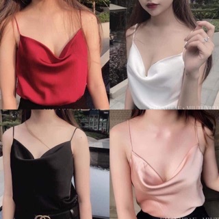 Áo lụa dây sang chảnh (kèm video,ảnh thật)