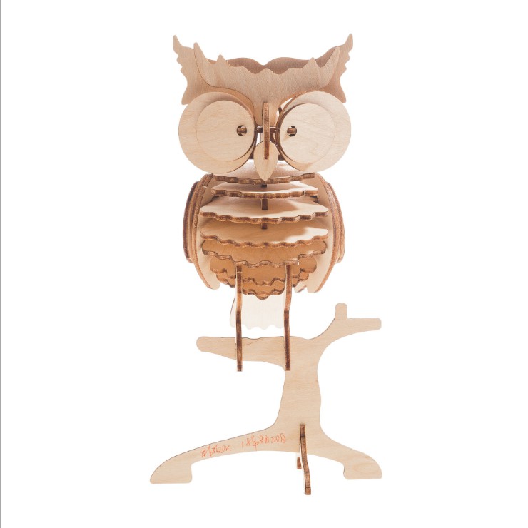 Đồ chơi lắp ráp gỗ 3D Mô hình Con Cú Owl JP273