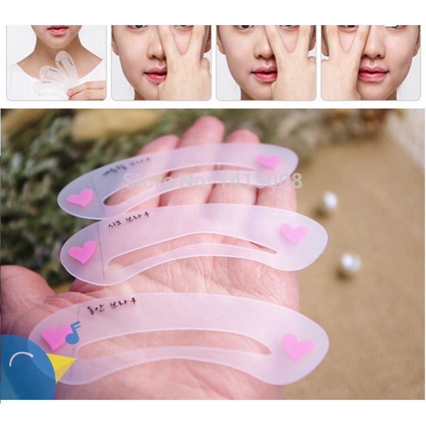 [COMBO 3 CHIẾC] KHUÔN KẺ CHÂN MÀY VẼ THEO KHUÔN 3 MẪU CHÂN MÀY KHÁC NHAU
