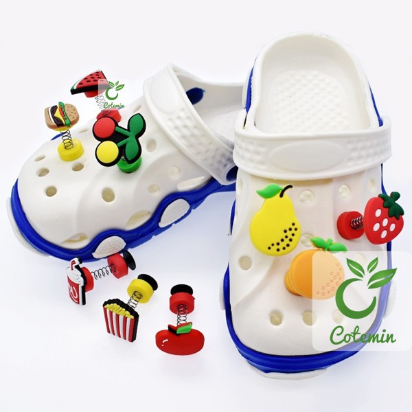 Nút cài dép Sticker Jibbitz Charm 3D LÒ XO cho sục bít đầu Crocs Duet Crocband Baya Bayaband | BigBuy360 - bigbuy360.vn